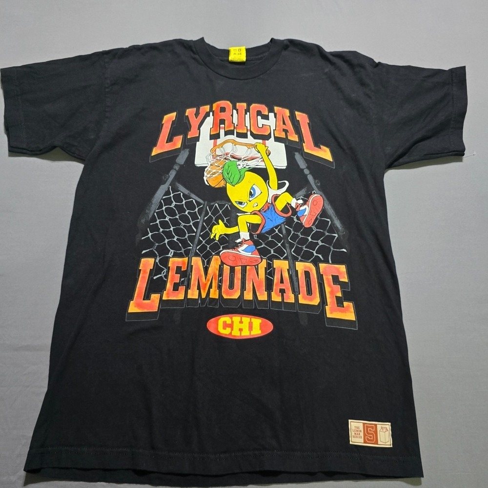 Lyrical Lemonade Graphic T-Shirt Mens XL Black Basketball Lemon Man CHI Tee